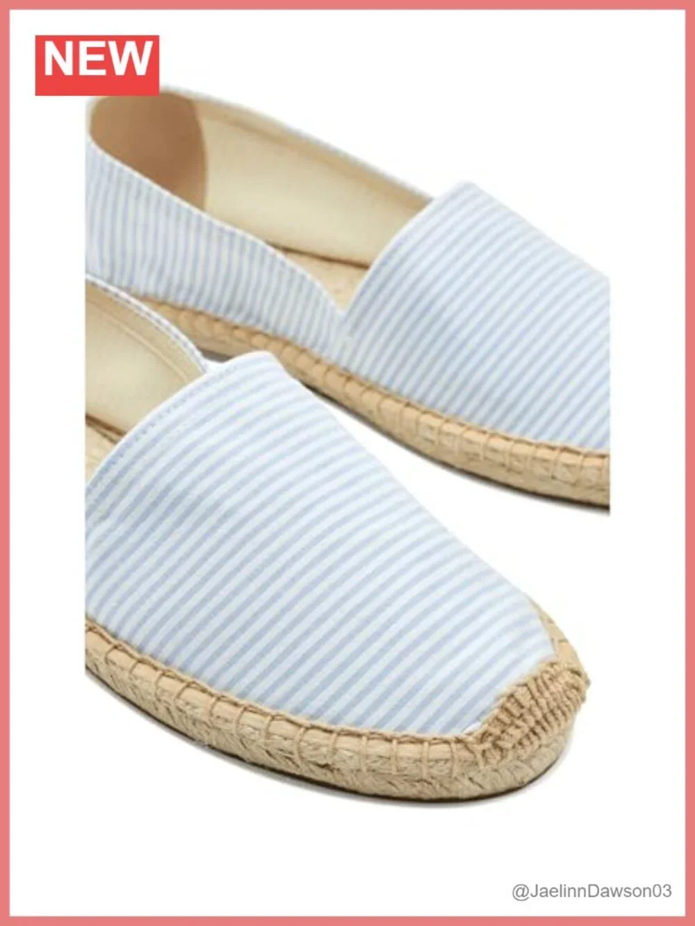 Women's Seersucker Espadrille Slip-On Flats Cotton Jute Sole Handcrafted